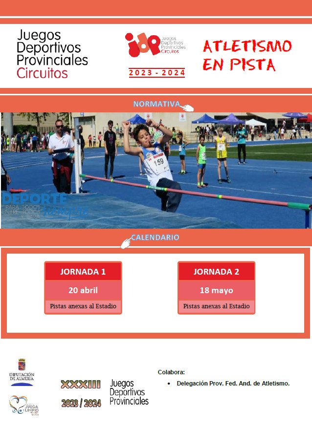 Circuito de Promoción Atletismo en Pista. Almería 20-4-24